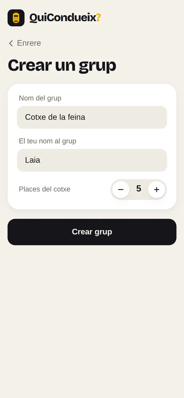Omple les dades